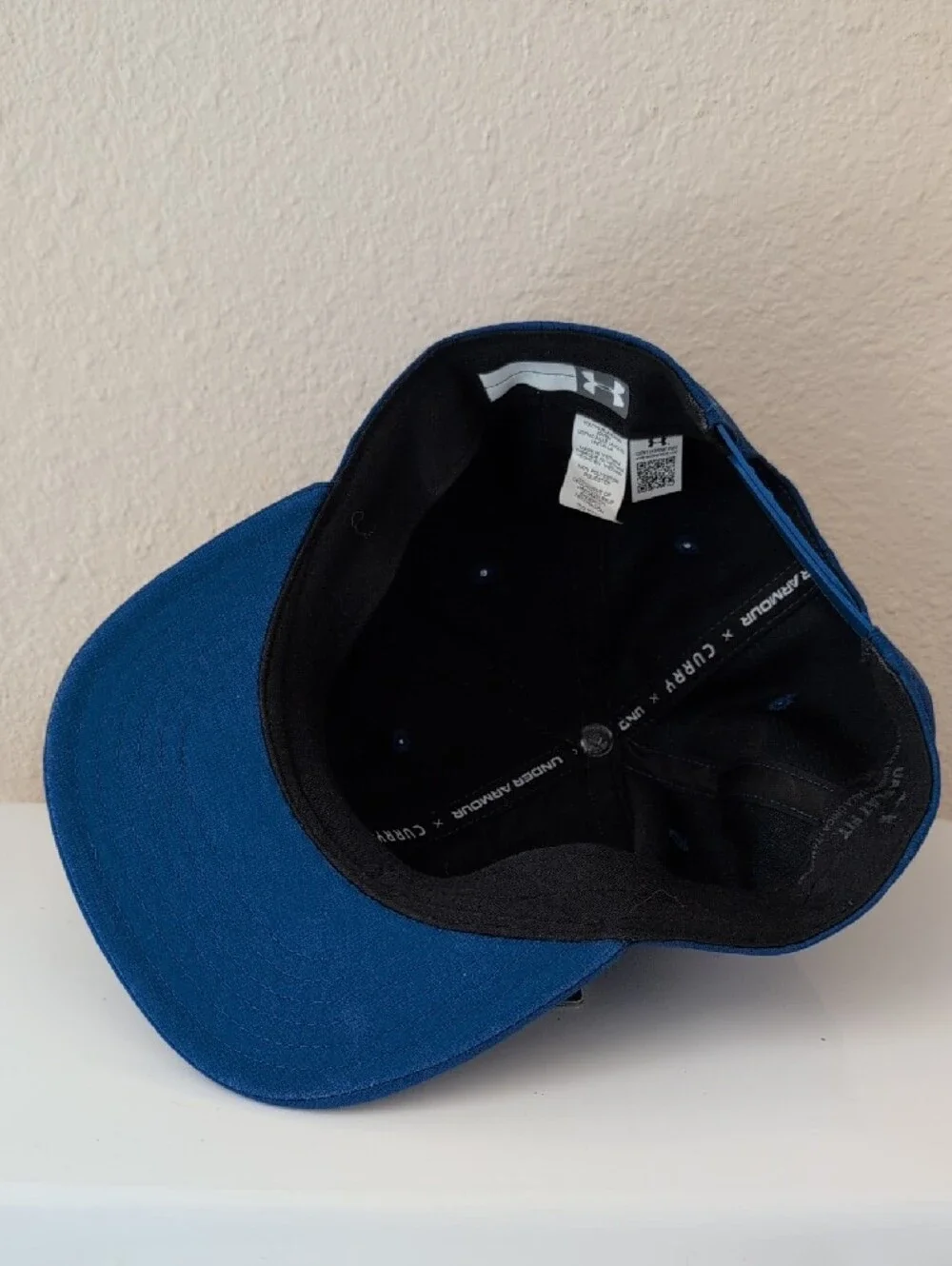 Stephen Curry Under Armour Youth OSFM Blue Snapback Hat Yellow Logo NBA Warriors